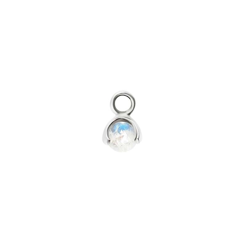 Letters Stone 6 Moonstone Pendant Silver