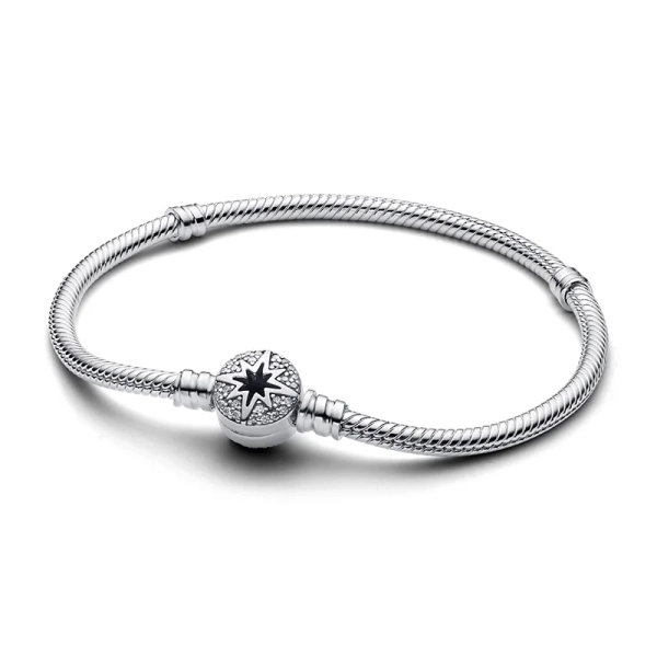 Schlangen-Gliederarmband mit Polarstern-Verschluss - PANDORA - Nordic Spectra