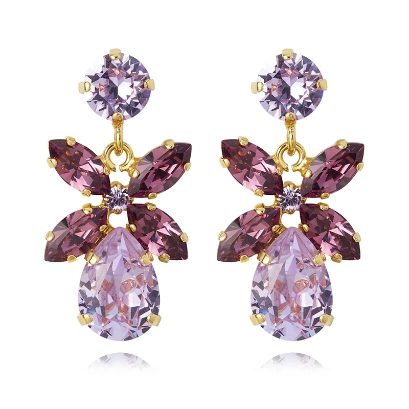 Caroline Svedbom - Mini Dione Earrings Gold Violet / Iris