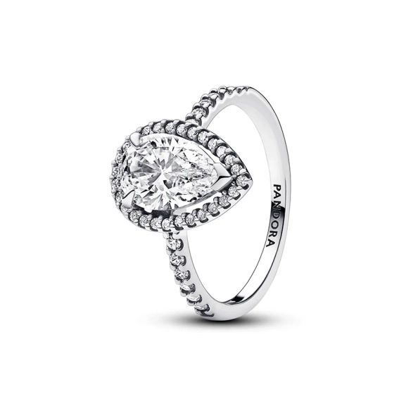 Ring med Stor Glittrande Halo - PANDORA - Snabb leverans & paketinslagning - Nordic Spectra
