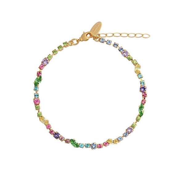 Antonia Ankle Bracelet Gold Pastel Combo - Caroline Svedbom - Snabb frakt & paketinslagning - Nordicspectra.se