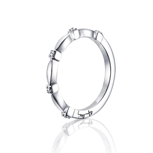Forget Me Not Thin Ring White Gold - Efva Attling ringar - Snabb frakt & paketinslagning - Nordicspectra.se