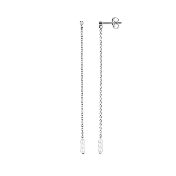 Presentset My Little Pearl med halsband och örhängen i silver och sötvattenpärlor