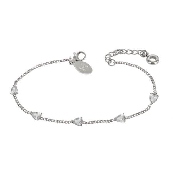 DROP Crystal Armband Stål - Astrid & Agnes - Nordic Spectra