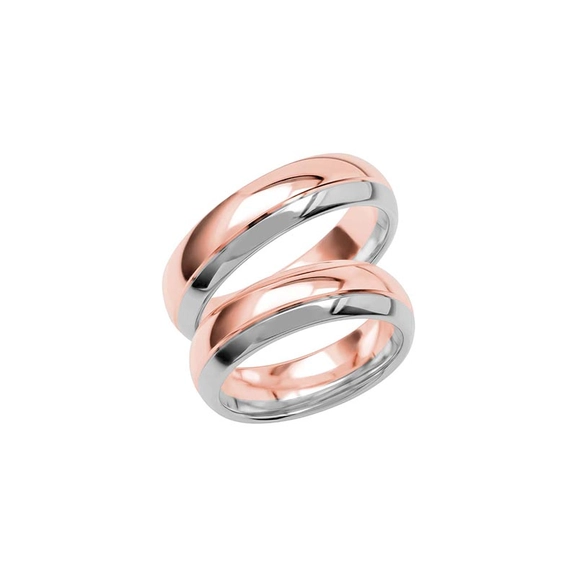SR3024-6 Rose Gold/White Gold - Wedding & engagement rings - Schalins - Scandinavian design - Nordic Spectra