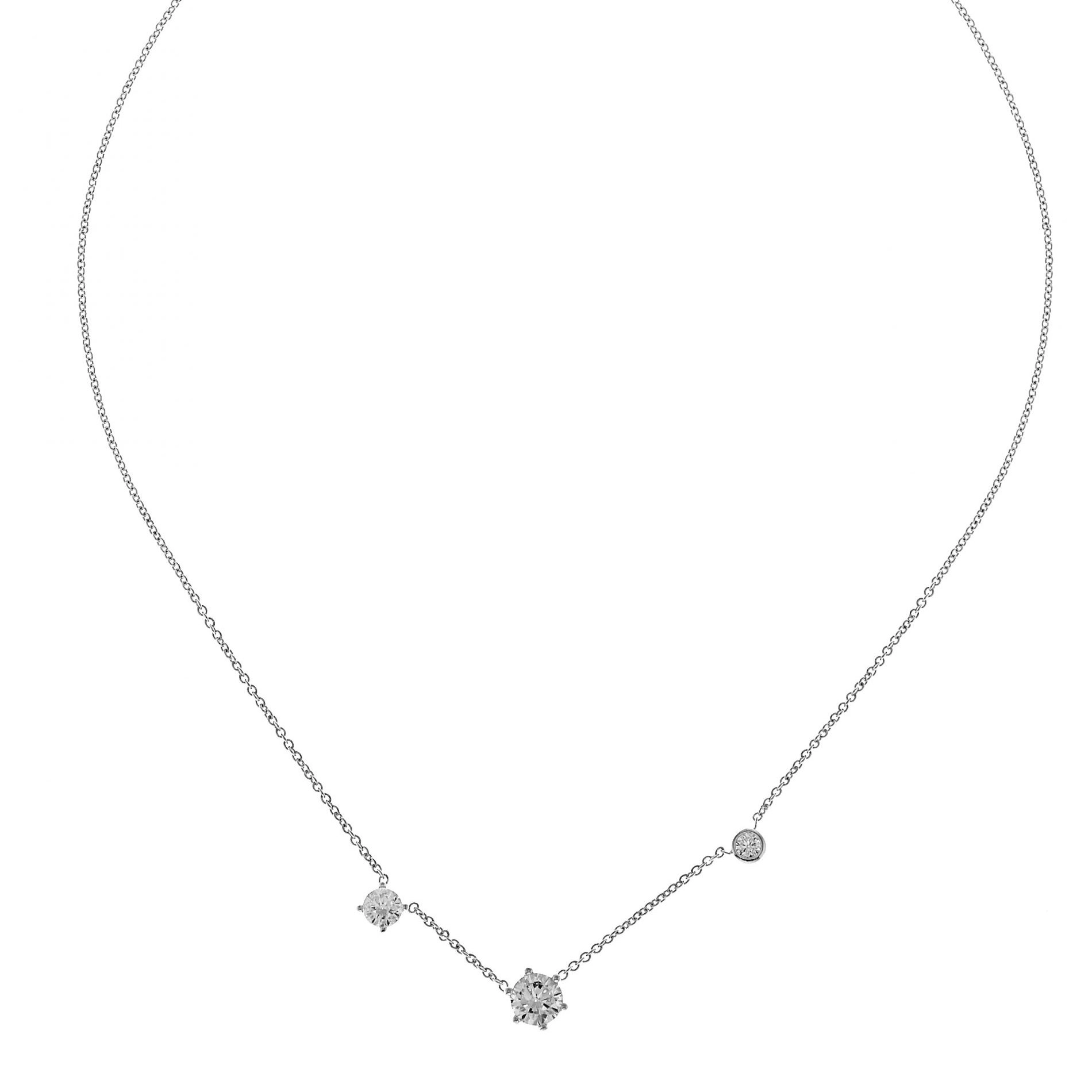 CU Jewellery - Two Stone Necklace Silver