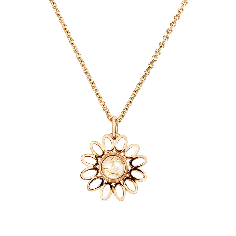 Love Palette Halsband Guld Rutile - Snabb frakt & fri paketinslagning - Nordicspectra.se