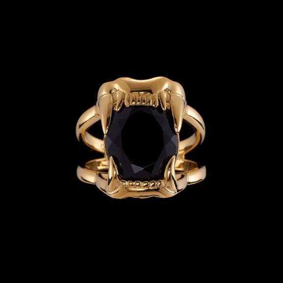 Jaw Stone Ring Black Spinel Gold - Maria Nilsdotter - 1-2 dagars leverans - Nordic Spectra