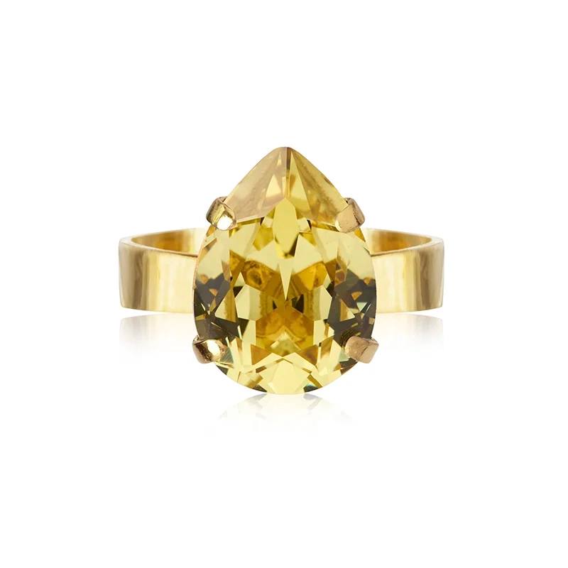 Caroline Svedbom - Mini Drop Ring Gold Dark Jonquil