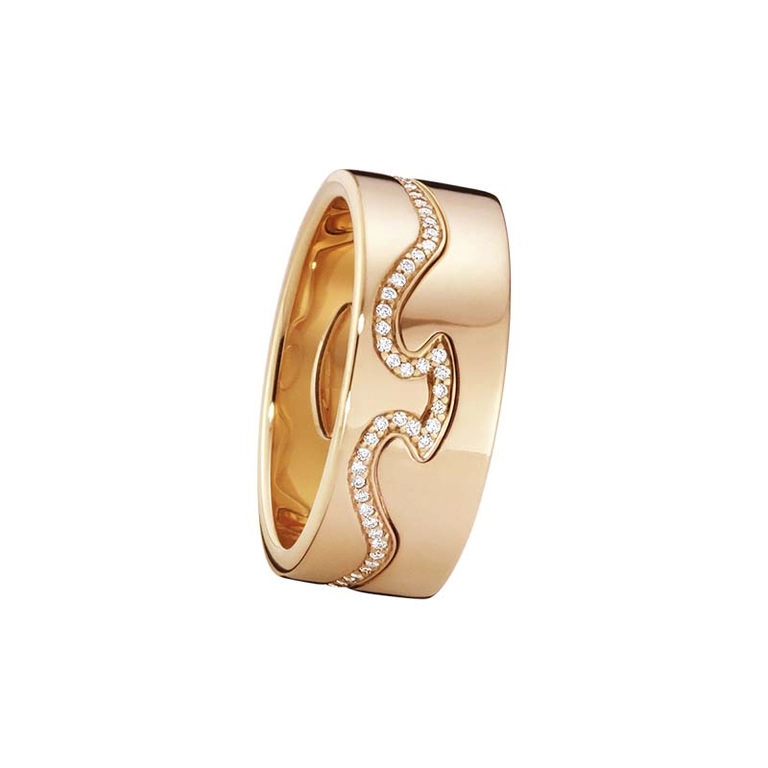 Fusion 2-delad Ring RG/Diamanter - Georg Jensen ringar - Snabb frakt & paketinslagning - Nordicspectra.se