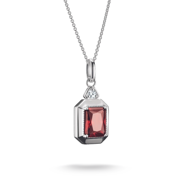 Octagonal Cut Red Stone Elyndra Necklace - Thomas Sabo - Suuri valikoima & ilmainen lahjapaketointi - Nordic Spectra