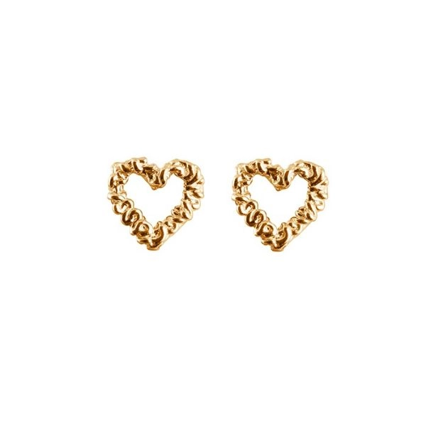 18K Gold Heart Earrings - Emma Israelsson - Snabb frakt & paketinslagning - Nordicspectra.se