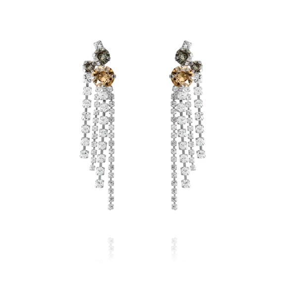 Amy Earrings med svarta Swarovski-kristaller