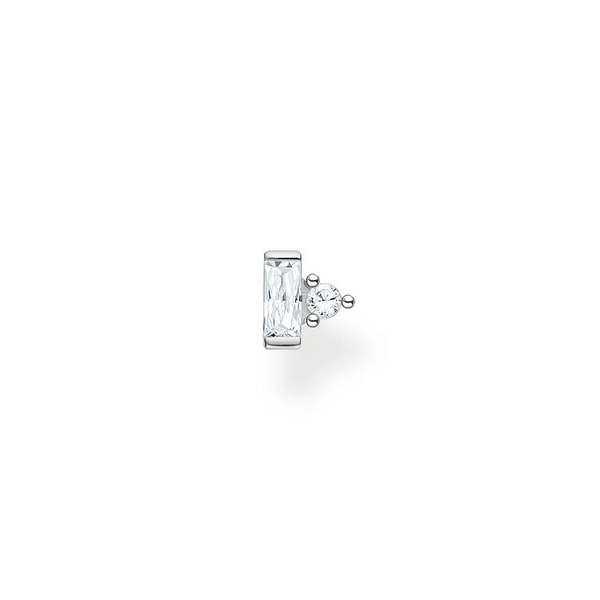 Einzel Ohrstecker Weisser Stein Silber von Thomas Sabo, Schneller Versand - Nordicspectra.de