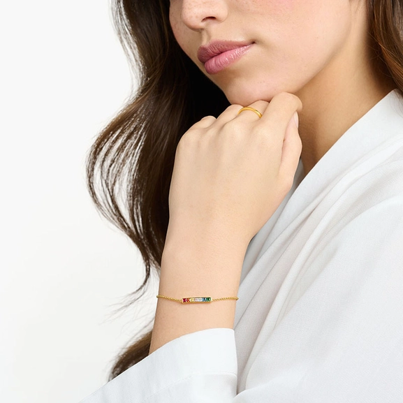 Armband bunte Steine Gold von Thomas Sabo, Schneller Versand - Nordicspectra.de