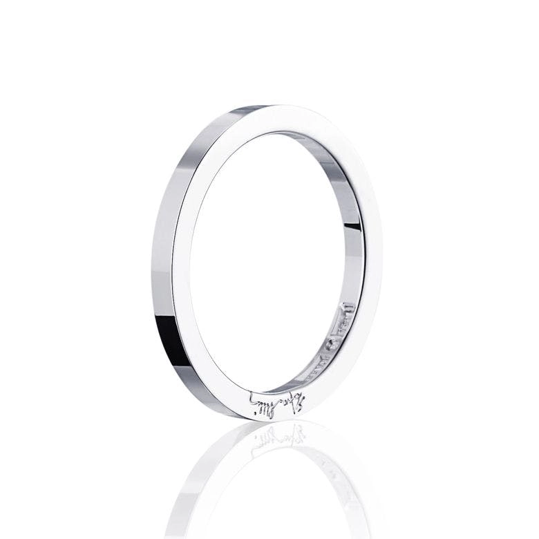 Efva Attling - Plain & Signature Thin Ring White Gold