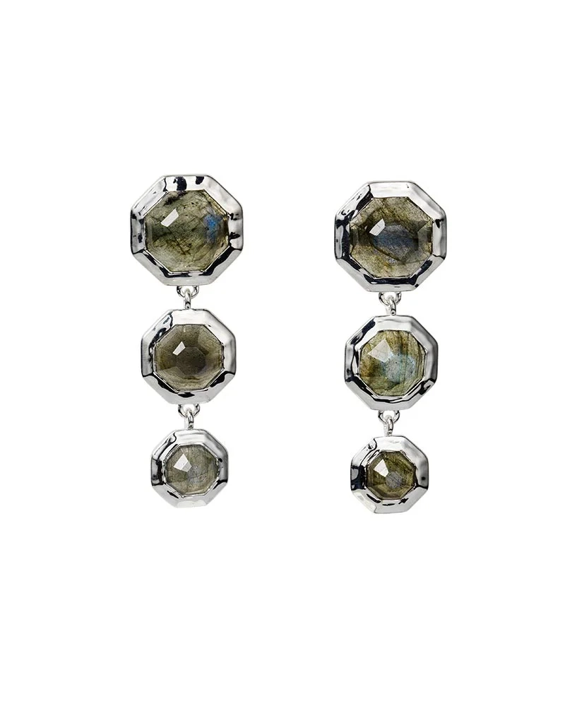 Syster P - Octagon Earrings Silver