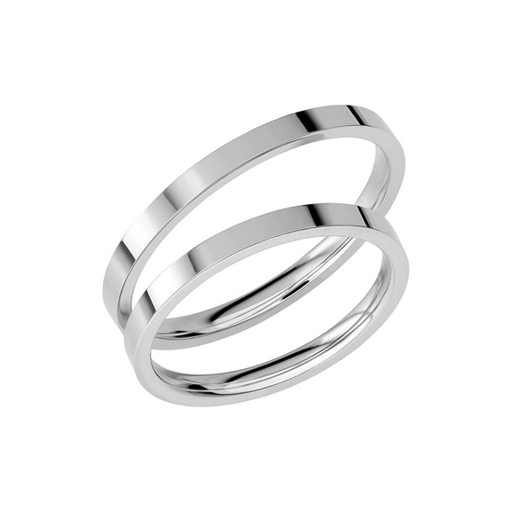 SR1036-2 Platina - Vigsel- & förlovningsringar - Schalins - Fri storleksändring* - Nordic Spectra