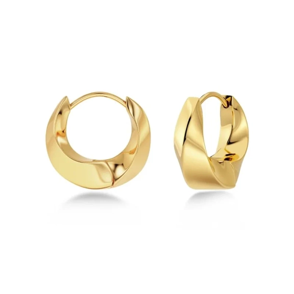 Guldpläterade Helix Hoops örhängen från Edblad