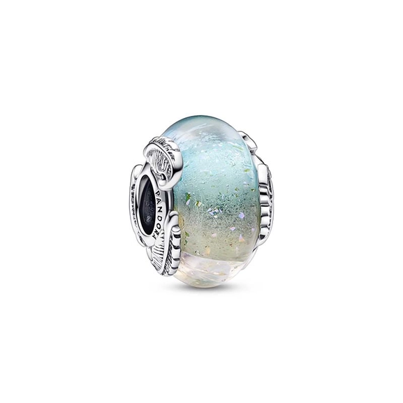 Mehrfarbiges Murano-Glas & Geschwungene Feder Charm von PANDORA, Schneller Versand - Nordicspectra.de