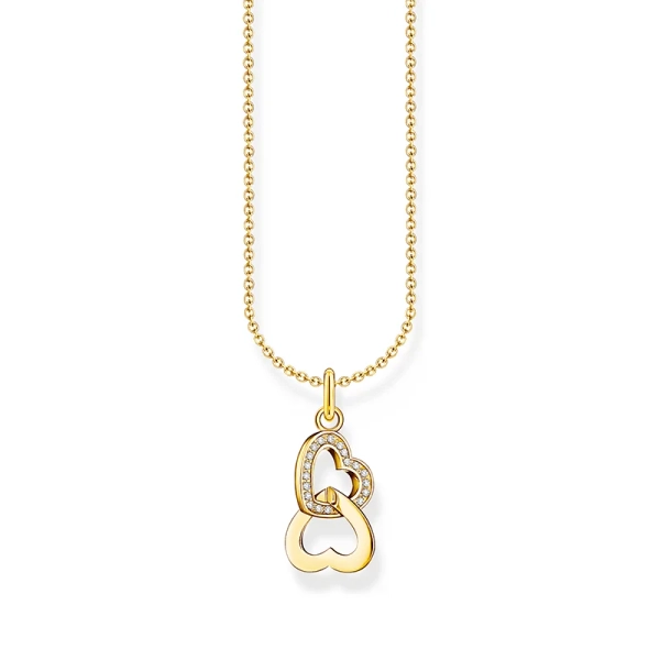Kette mit Anhänger verschlungene Herzen vergoldet - Thomas Sabo - Nordic Spectra