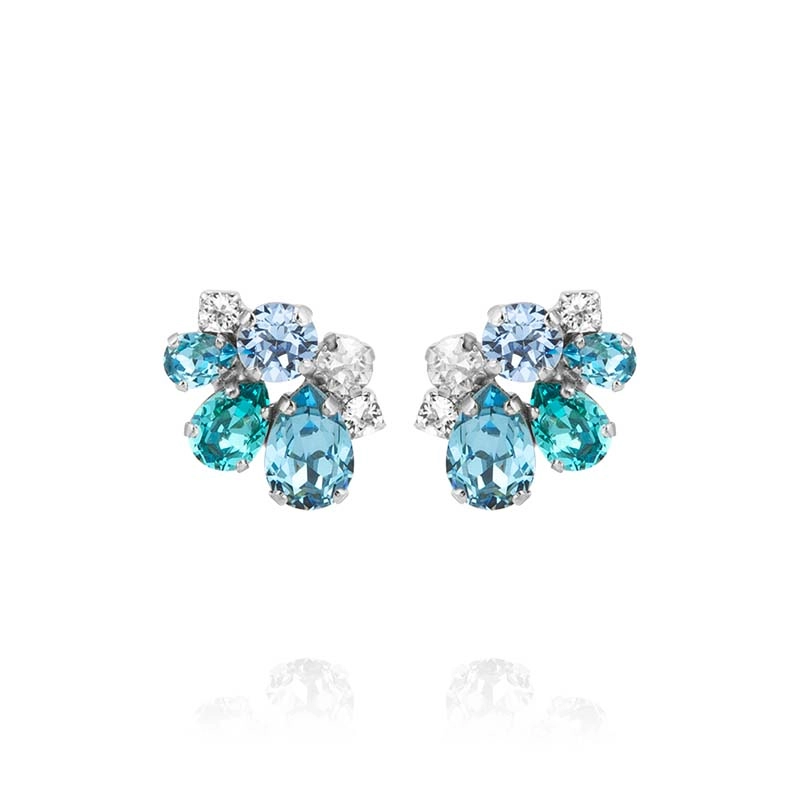 Caroline Svedbom – Katie Earrings Rhodium Sea Breeze Combo