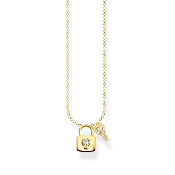 Halsband Hänglås med Nyckel Guld - Thomas Sabo halsband - Snabb frakt & paketinslagning - Nordicspectra.se