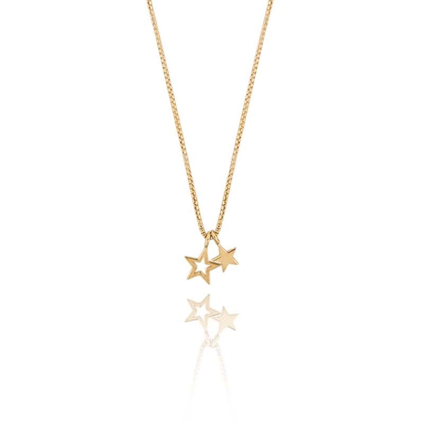 Doble Star Pendant Necklace Gold -CU Jewellery - Snabb frakt & paketinslagning - Nordicspectra.se