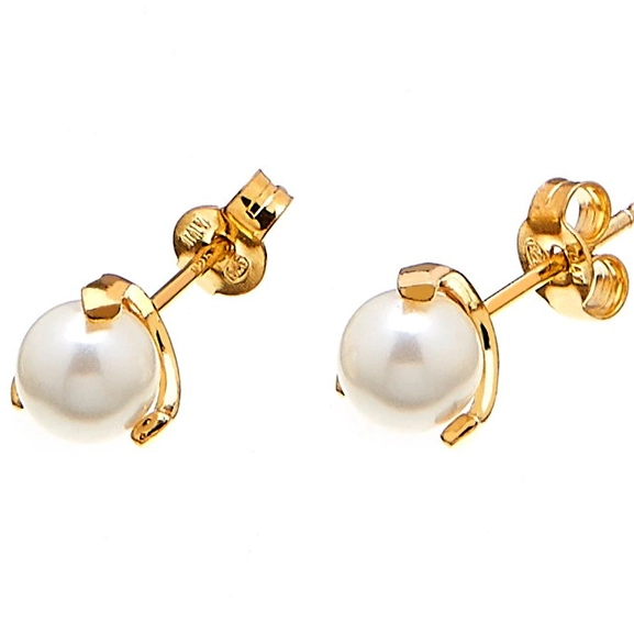Pearl Small Stud Ear Gold -CU Jewellery - Snabb frakt & paketinslagning - Nordicspectra.se