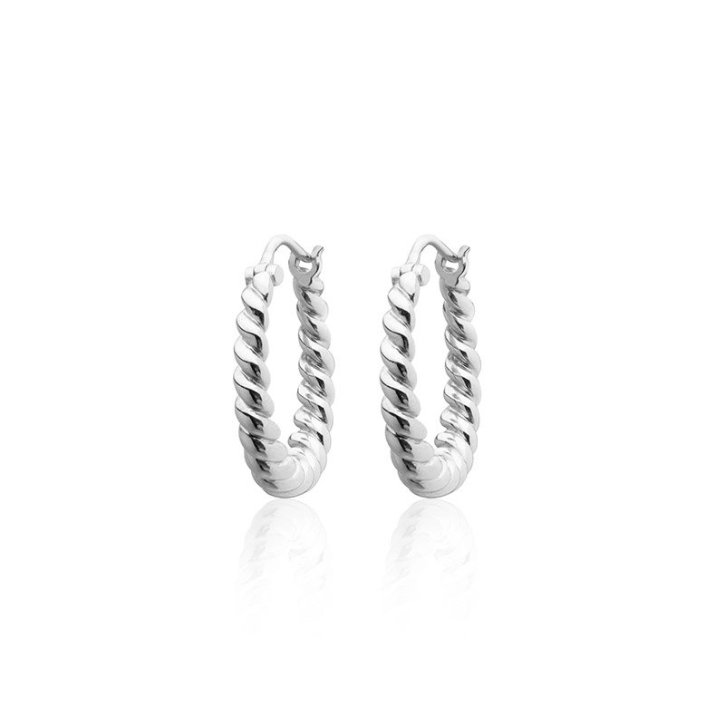 SOPHIE by SOPHIE - Twisted Mini Hoops Silver