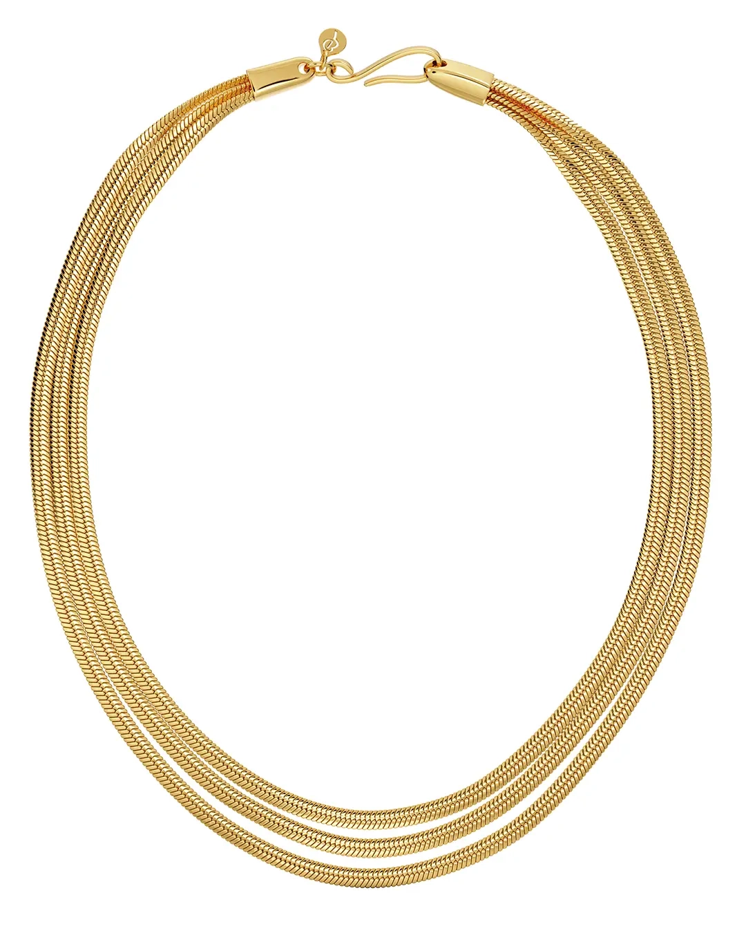 Herringbone Triple Necklace Gold - Edblad - Snabba leveranser - Gratis paketinslagning