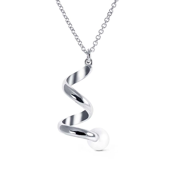 Spin On Necklace Large White Gold & Pearl von Nordic Spectra, Schneller Versand - Nordicspectra.de