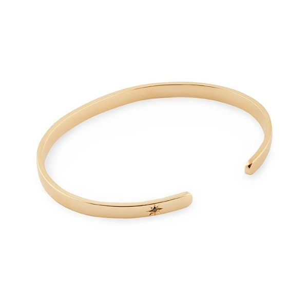 Emma Israelsson - 18K Gold Bangle BLK Diamond