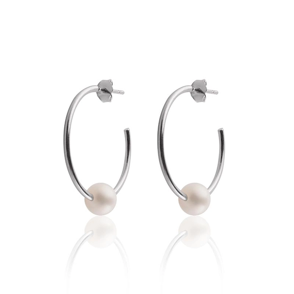 Pearl Hoops Silver - Sophie By Sophie - Snabb frakt & paketinslagning - Nordicspectra.se