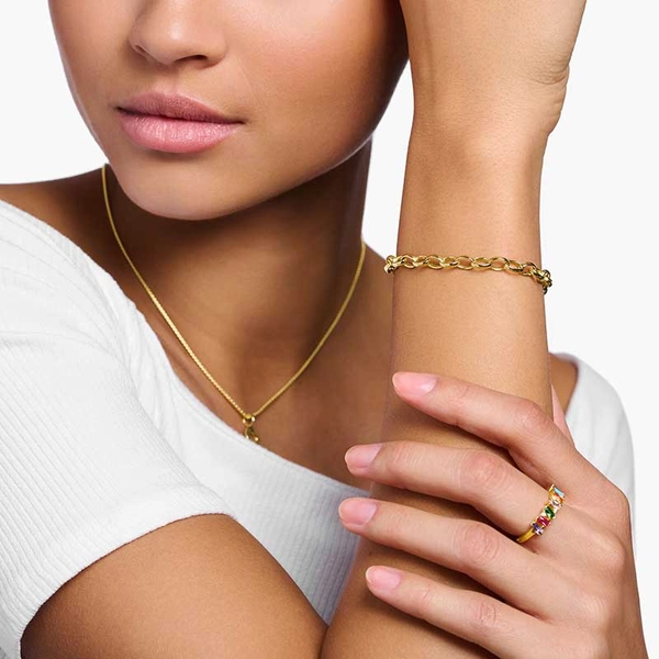Charm Club Mellan Armband Guld - Thomas Sabo berlock - Snabb frakt & paketinslagning - Nordicspectra.se