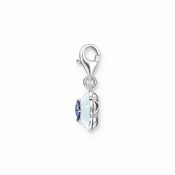 Charm-Anhänger Blume mit blauem Stein Silber von Thomas Sabo, Schneller Versand - Nordicspectra.de