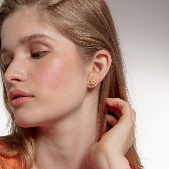 Stiftörhängen Glittrande Stjärna Guld - Thomas Sabo örhängen - Snabb frakt & paketinslagning - Nordicspectra.se