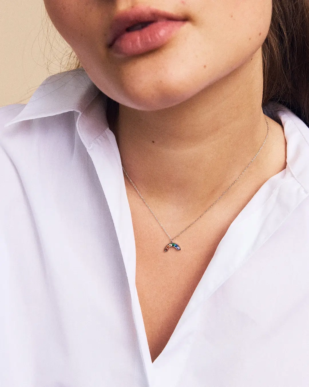 Rainbow Necklace Steel - Edblad - Snabba leveranser - Gratis paketinslagning