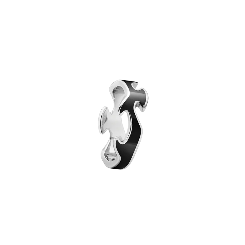 Georg Jensen – Fusion Mittring Vitguld Svart