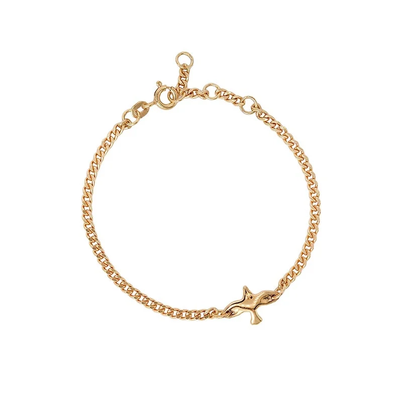 Mini Organic Dove Bracelet Gold