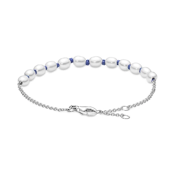 Süßwasserzuchtperle Blaue Bandkette Armband von PANDORA, Schneller Versand - Nordicspectra.de