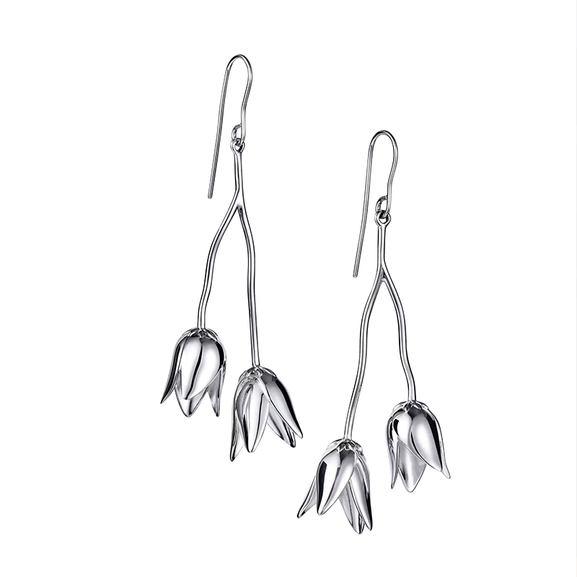 Helleborus Earrings i silver