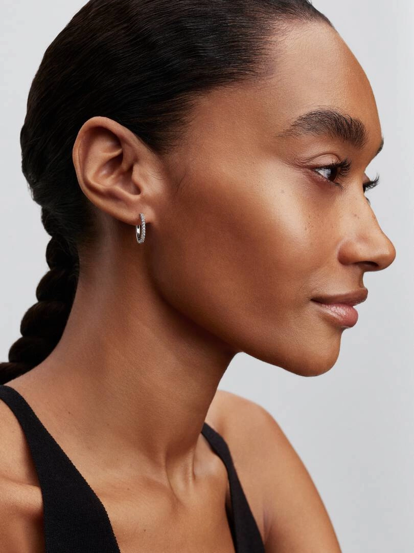 Glittrande Hoops Små från Pandora i sterlingsilver med cubic zirconia