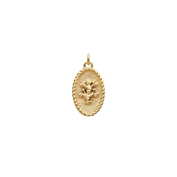 Letters/Two Flower Pendant Gold -CU Jewellery - Snabb frakt & paketinslagning - Nordicspectra.se