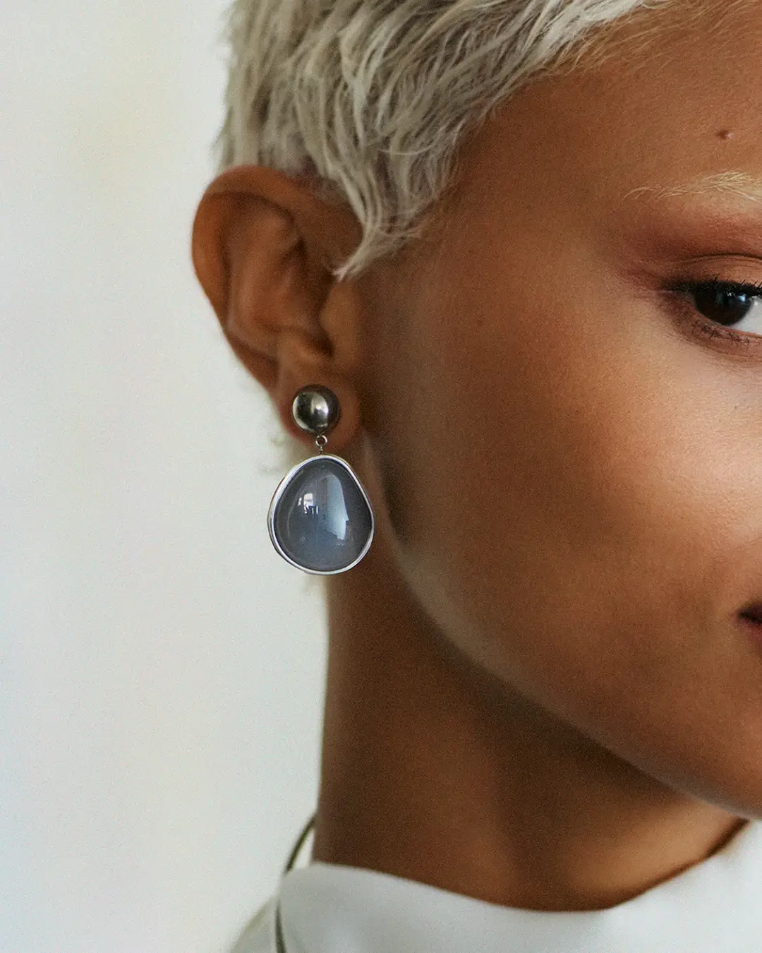 Agatha Earrings L Grey Steel - Edblad - Snabba leveranser - Gratis paketinslagning