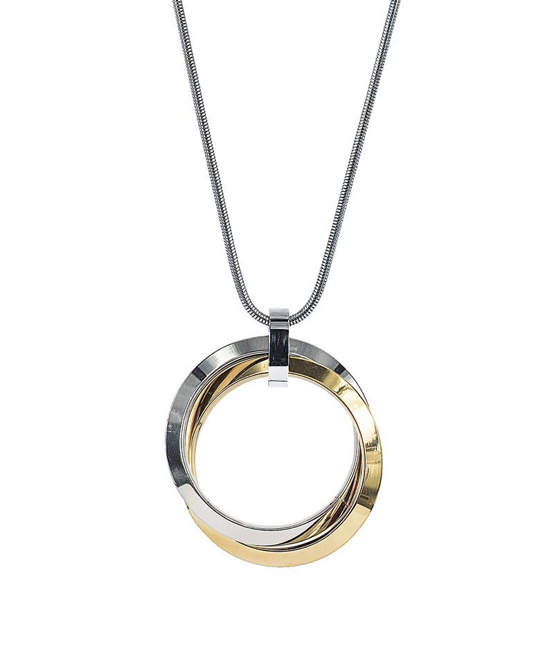 CHELSEA Långt halsband Stål / Guld - Astrid & Agnes - Snabb frakt & paketinslagning - Nordicspectra.se