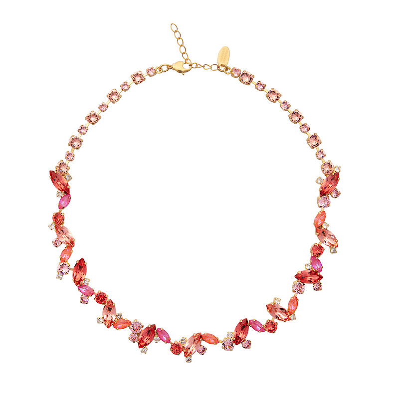 Ariana Enamel Short Pastel Blue Combo Necklace
