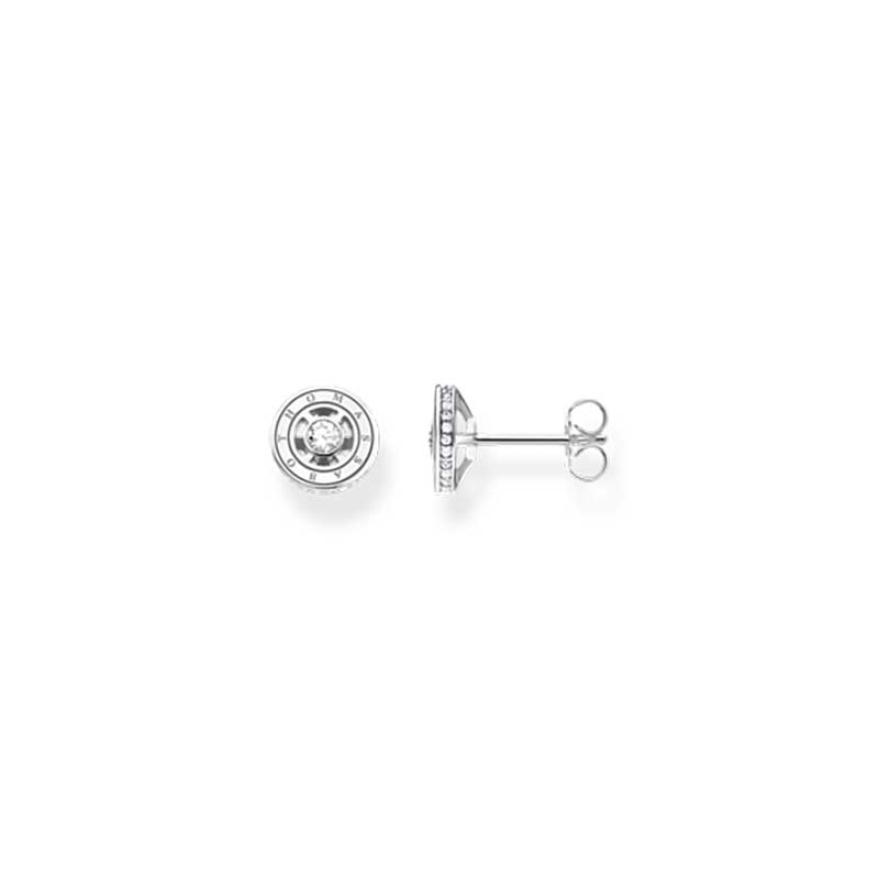 Stiftörhängen Runda Med Vita Stenar • Thomas Sabo - 1-2 dagars leverans